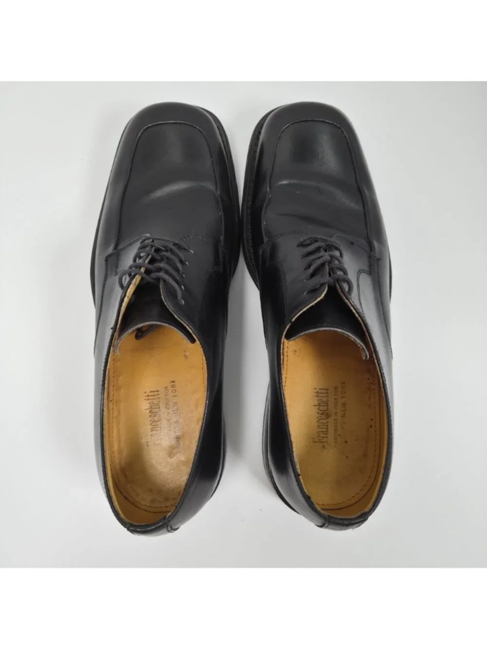 Franceschetti Men's Black Leather Oxford Dress Shoes US Size 8.5 EU 40.5